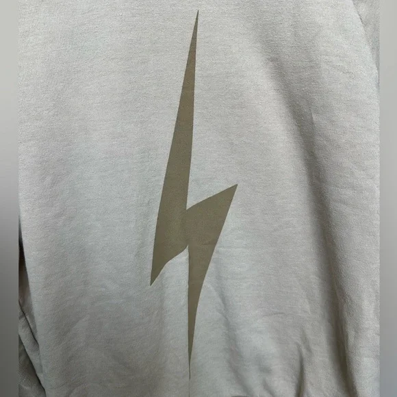 Aviator Nation Bolt Crewneck Sweatshirt; Sand/Mocha - XS - Picture 3 of 7